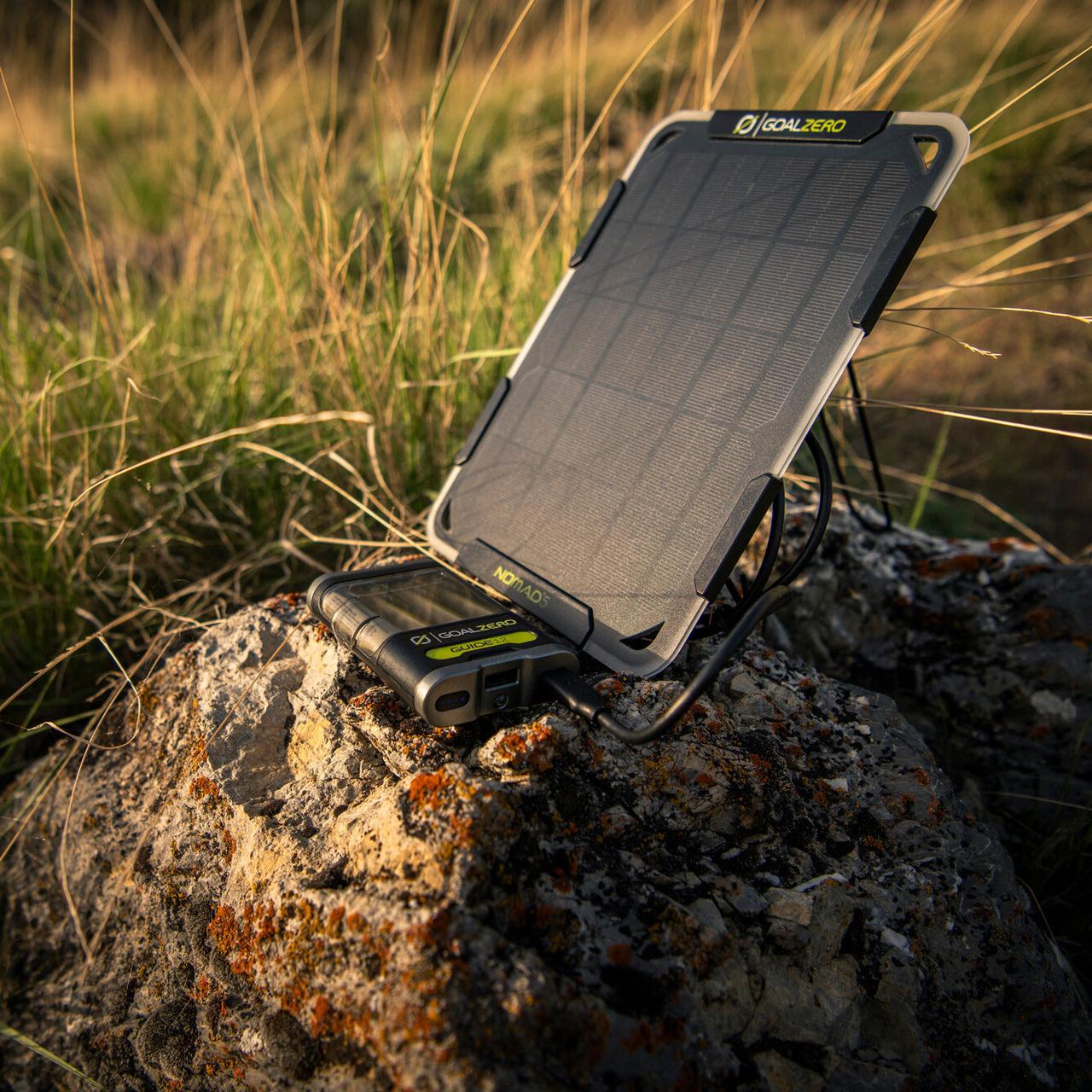Goal Zero Solar Kit Nomad 5 Solarpanel & Guide 12 Akkupack