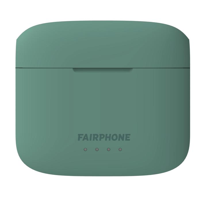 Ladestation mit Soft Touch in grün von Fairphone, Fairphone 4 Zubehör, Frontansicht