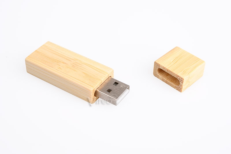 USB-Stick aus Holz mit Kappe, Bambus, 8 GB