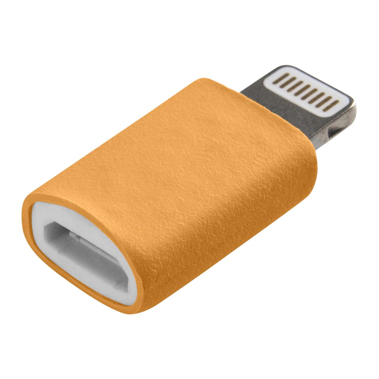 Lightning Adapter für iPhone Micro USB orange