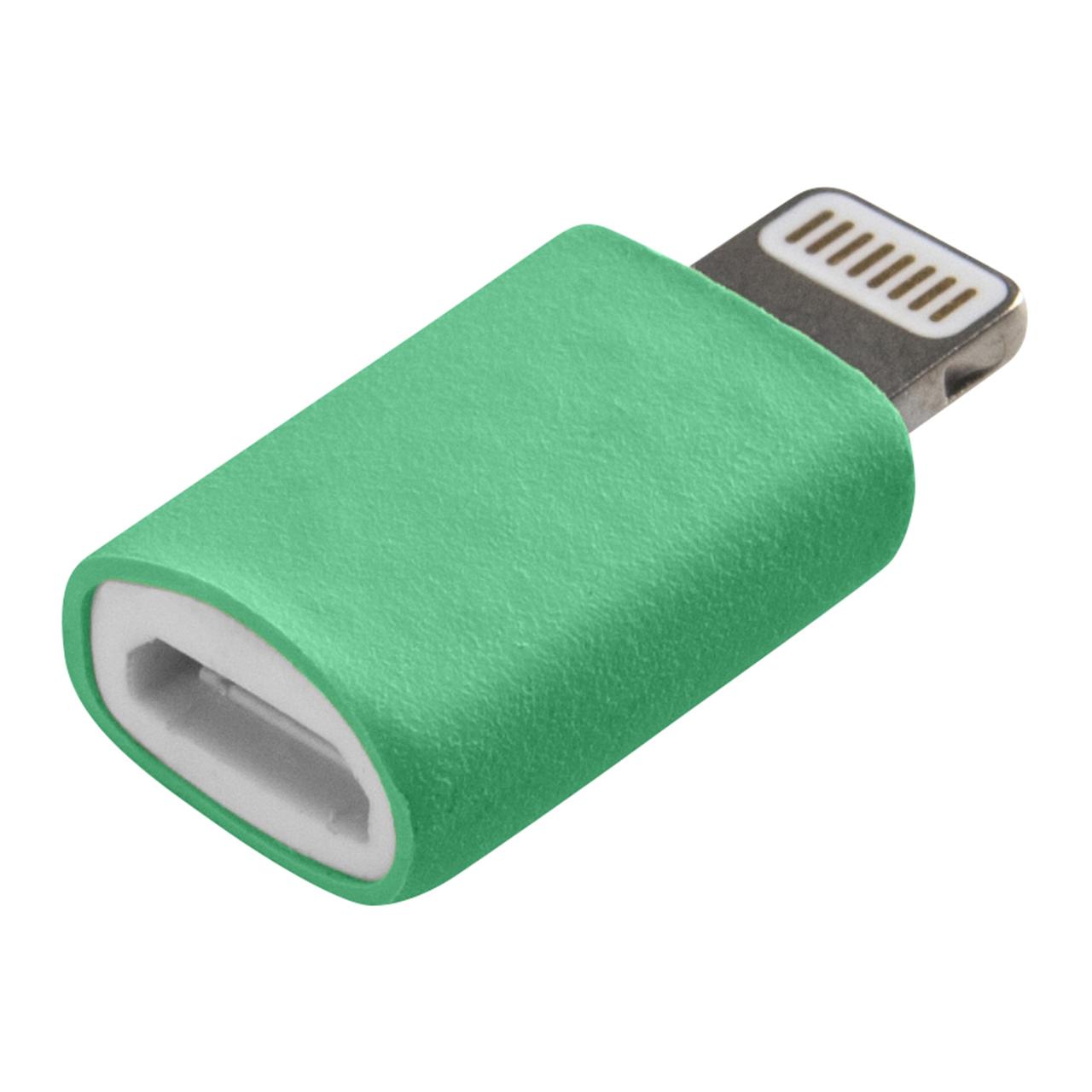 Lightning Adapter für iPhone Micro USB grün