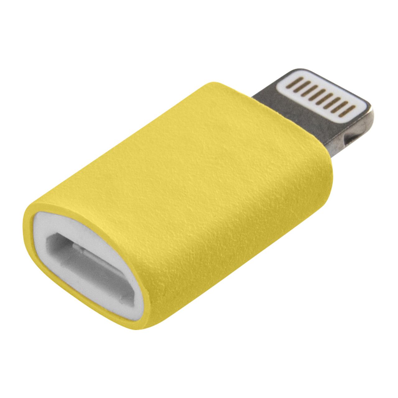 Lightning Adapter für iPhone Micro USB gelb
