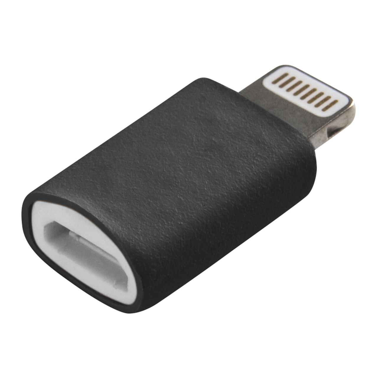 Lightning Adapter für iPhone Micro USB schwarz
