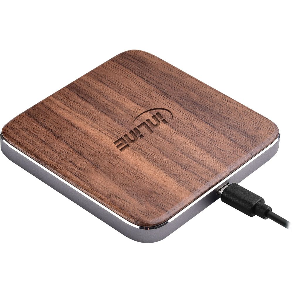 InLine® Qi woodcharge – Wireless Fast Charger Seitenansicht